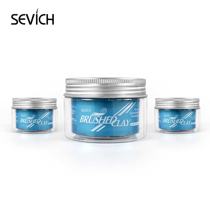 Sevich 100g Hair Brushed Clay For Men Strong Hold Hairstyle Finished Hair Styling Clay Mud Hair Cream Refreshing Hair Wax