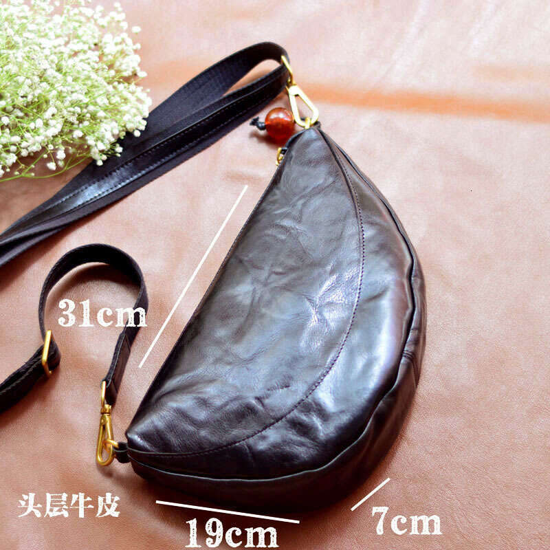 AETOO Handmade Original Leather Men's Crossbody Large Capacity Personality Casual Dumpg Bag Armpit Top Layer Cowhide Men'