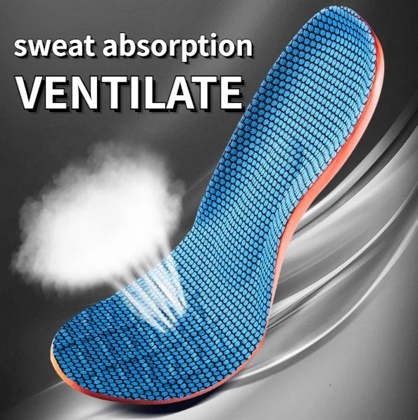 Sport Insoles for Shoes Sole Orthopedic Insoles Shock Absorption Deodorant Breathable Cushion Running Insoles for Feet Man Women 240329