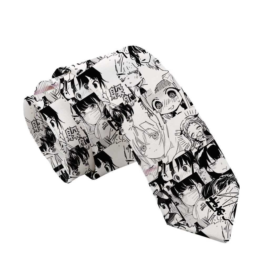 New fashion cartoon printed tie Janese two-dimensional anime tie mens and womens party shirt accories college styleX241109 - view 6