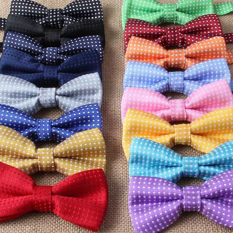 Children Fashion Formal Cotton Bow Tie Kid Classical Dot Bowties Colorful Butterfly Wedding Party Pet Bowtie Tuxedo Ties BoyX241109