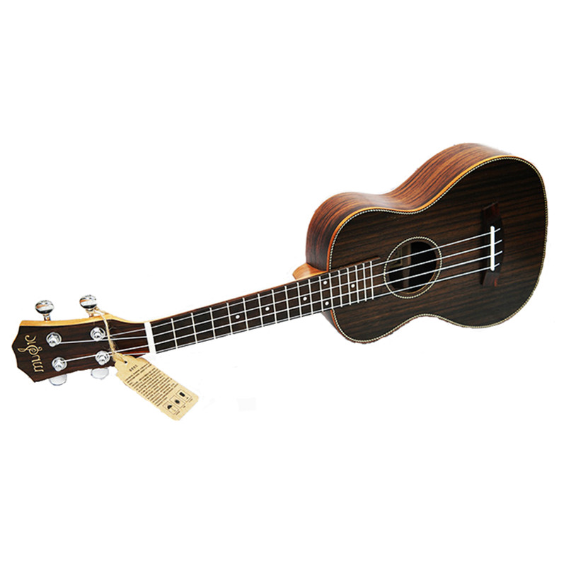 SevenAngel Concert Acoustic Ukulele 23 inch Rosewood Hawaiian 4 Strings Guitar 17 Fret Electric Ukelele with Pickup EQ