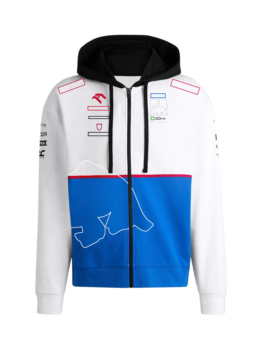F1 2024 Team Formula 1 Racing Men Sweatshirt New Driver Race Zip Jacket Hoodie Car Fans Casual Sweat Plus Size Custom