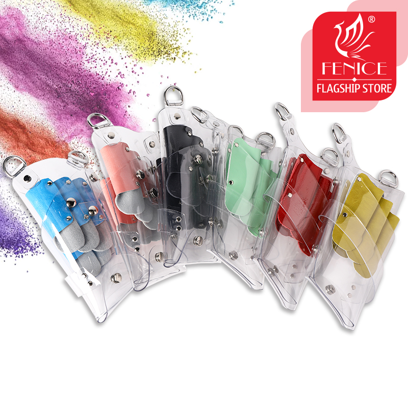 Fenice Pouch Case with Waist Shoulder Belt Holster Scissors Clips Combs PU Leather Holder Bag for Pet Scissor Hairdressing Salon