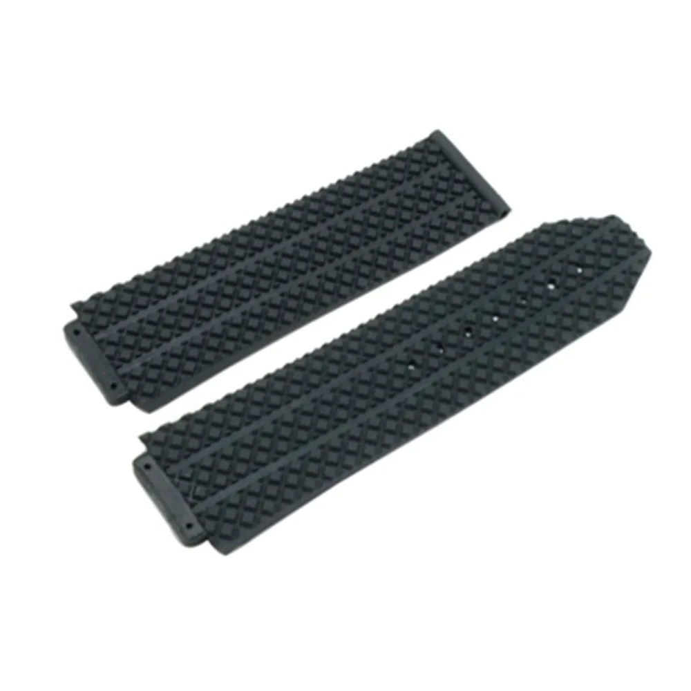 25mm X 19mm for HUBLOT BIG BANG Series Men Women Silicone Rubber Watch Strap Check pattern Bracelet and H Screwdriver