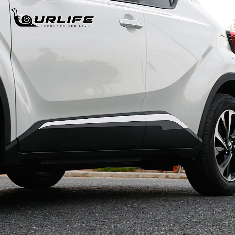 For Toyota CHR C-HR XA10 2018 2019 2025 2020 2021 2022 Car new Side Door Body Trim ABS Chrome Accessories 4Pcs Auto Accessory Replacement