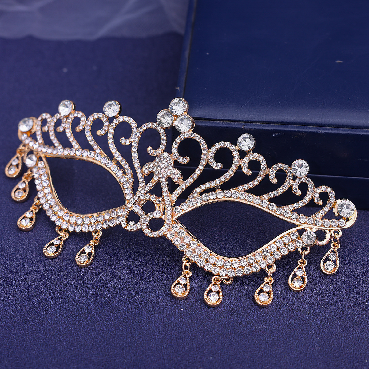 Bridal Masuqerade Masque Rhinestone new Eye Mask 2025 Masque Cover for Men Women Girls Dance Cosplay Party Shiny Crystal Face Accessories