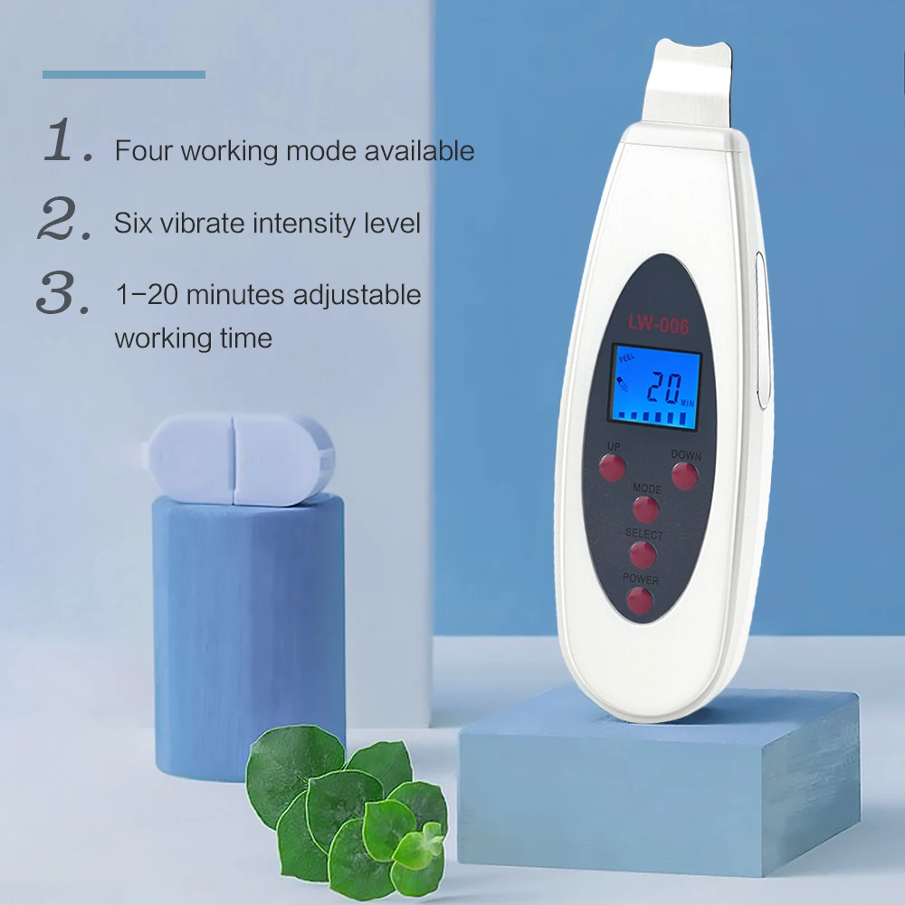 da Cleanser Scrubber Ultrasonic Skin Face Cleansing Acne Removal Pore Peeling Tone Lift ultrasonic Clean Facial Massager