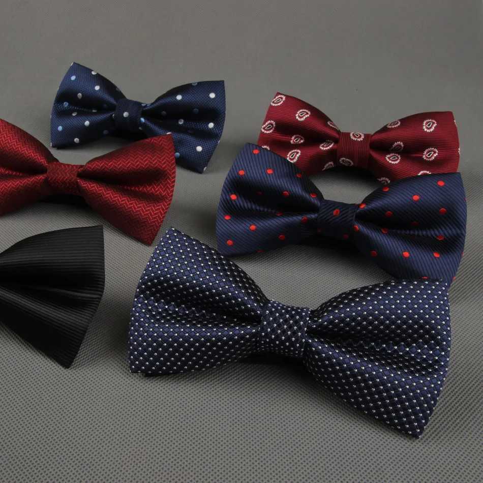Reusable busin good fashion blue red wool Women children veet boy girl men flexible green color bow tie black accoriesX241109
