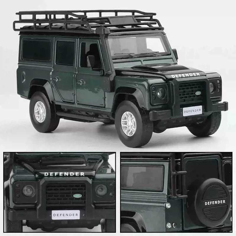 1 32 Range Rover Defender Alloy Car Model Diecast Metal Toy Off-Road Vehicles Car Model Simulation Collection Childrens Toy GiftXJ241109