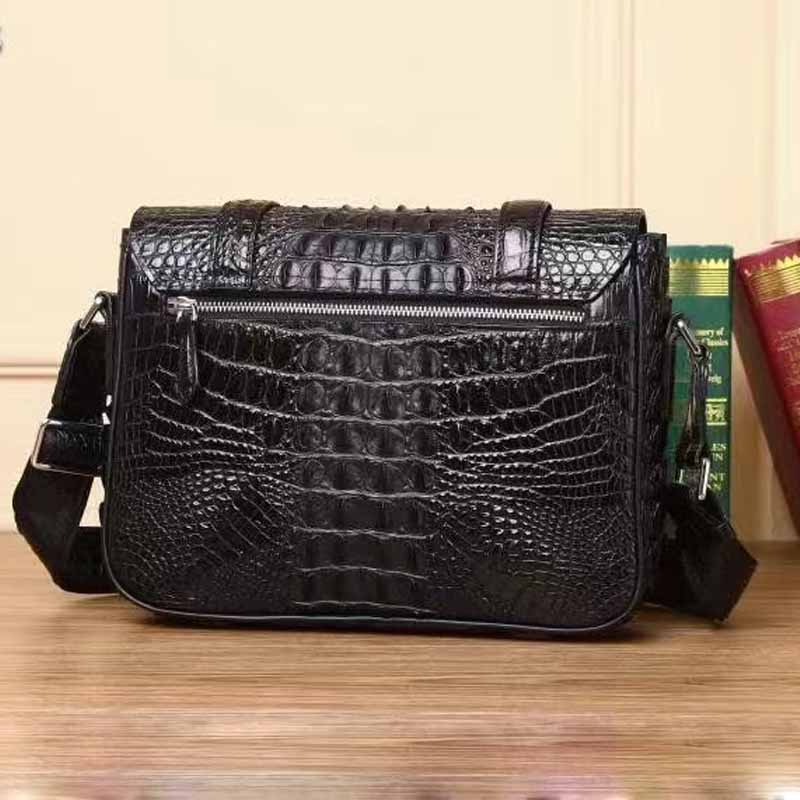 Men's bag sacos de ombro Genuine Leather men's shoulder bag Briefcase Crocodile pattern cowhide bag high quality crossbody bags