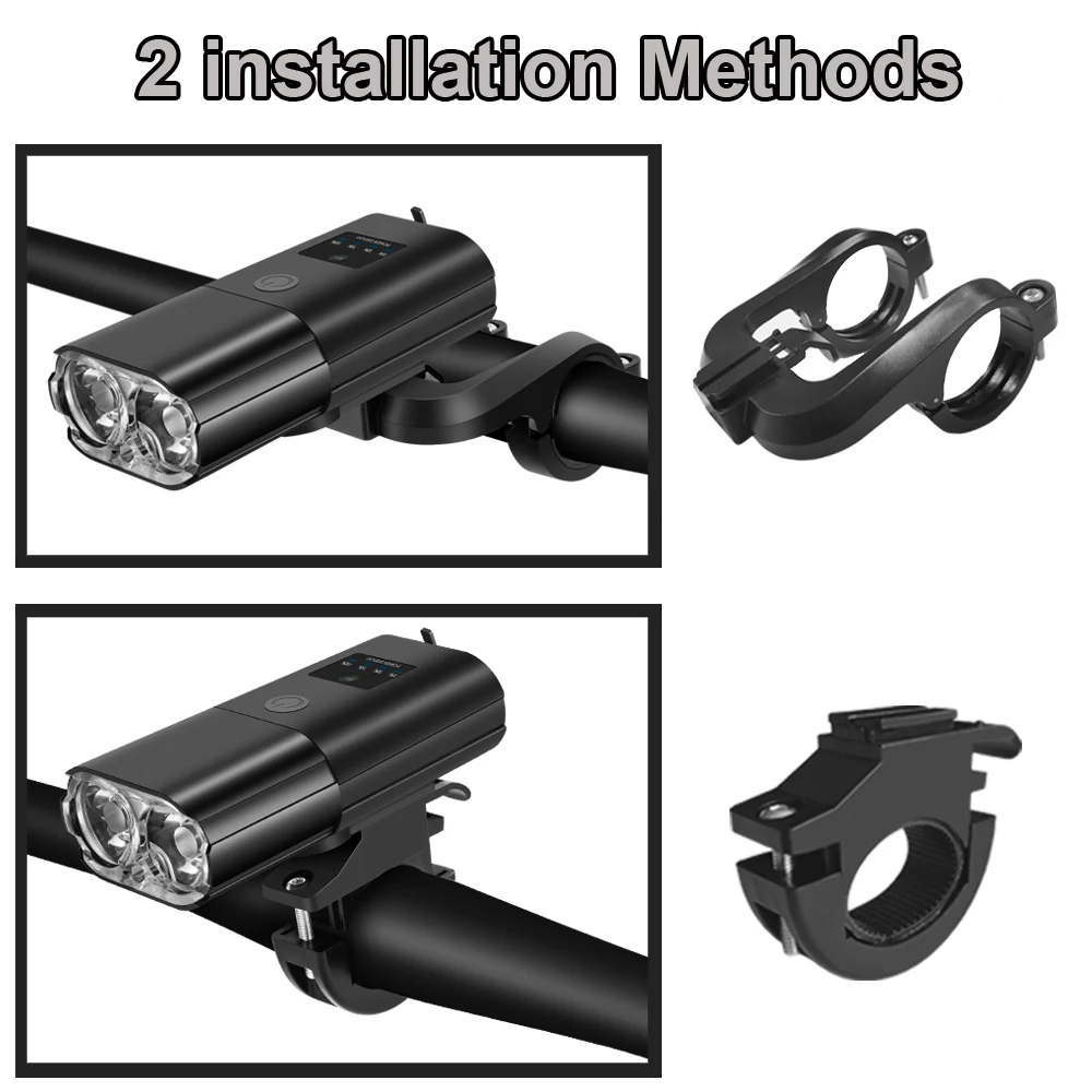 NEWBOLER Smart Bicycle Light 1800 Lumen USB Rechargeable Bike Headlight Set Flashlight Handlebar MTB Road Bike Cycling Highlight