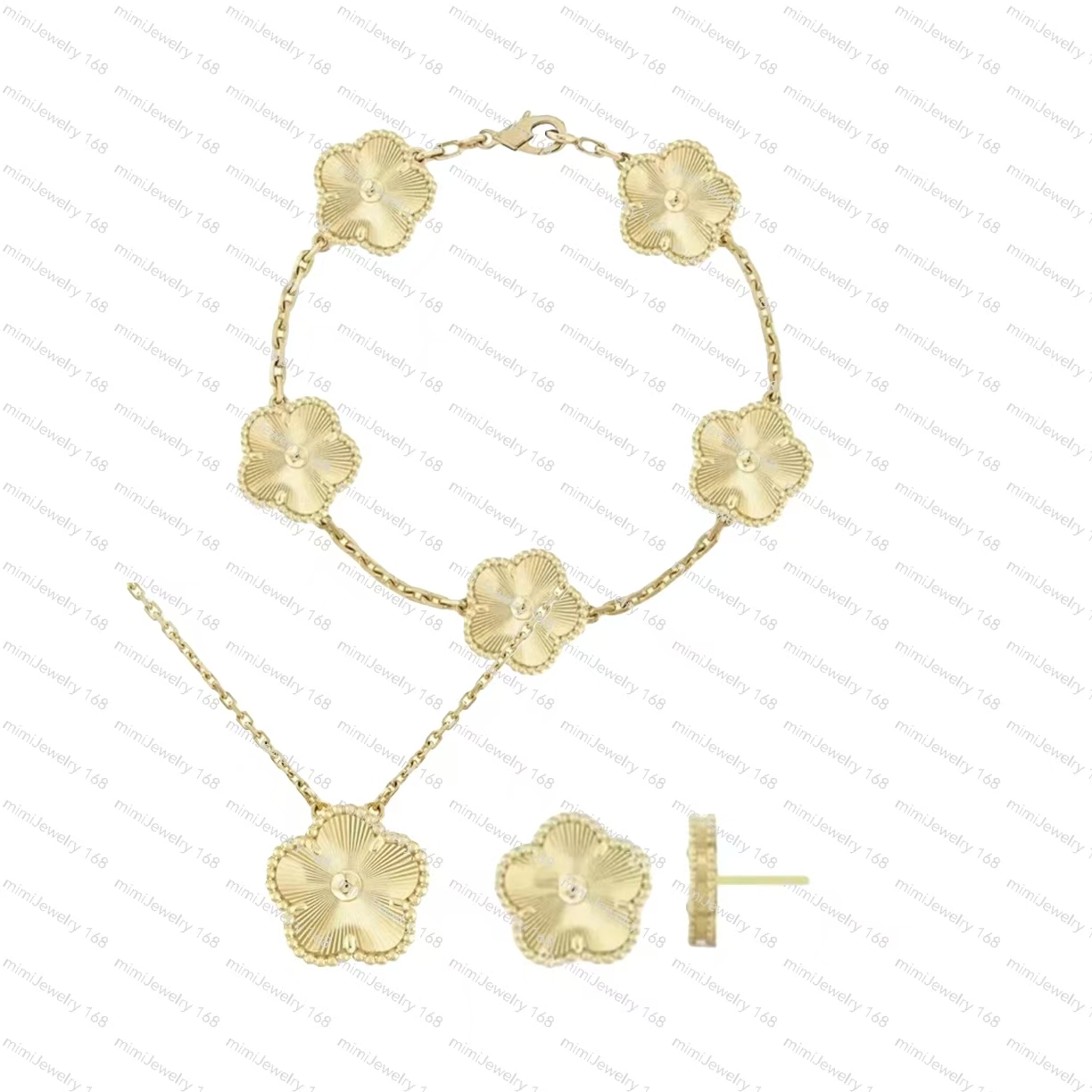 Designer bracelet bracelets jewelry bracelet earrings necklace 3 piece jewelry set 18K Gold Plated jewelry woman luxury jewelry braclet armband b