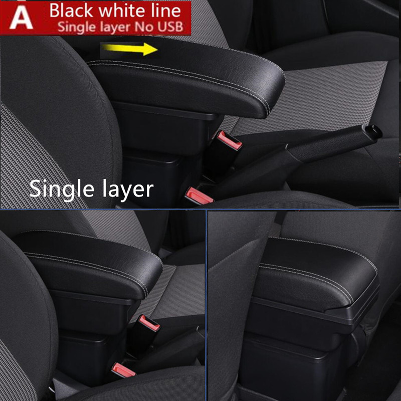 For abarth 595 Armrest Box For abarth 595 Central Store Content Storage Box with Cup Holder Ashtray USB Interface