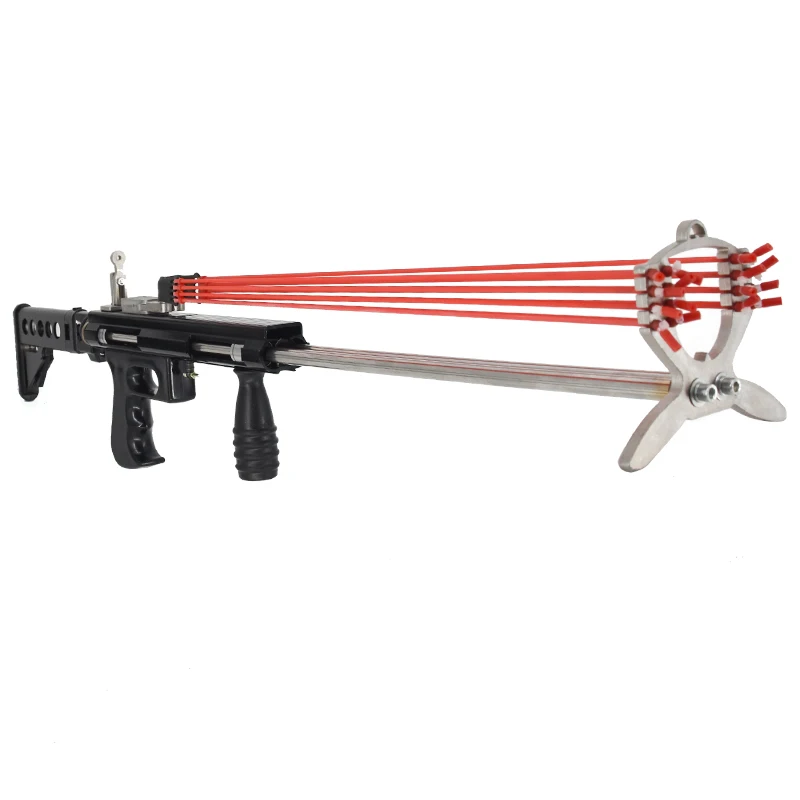 Black Folding Slingshot Rifle Mechanical Catapult Outdoor Shooting Toys Hunting Tools Creative Special Offer Slingshot
