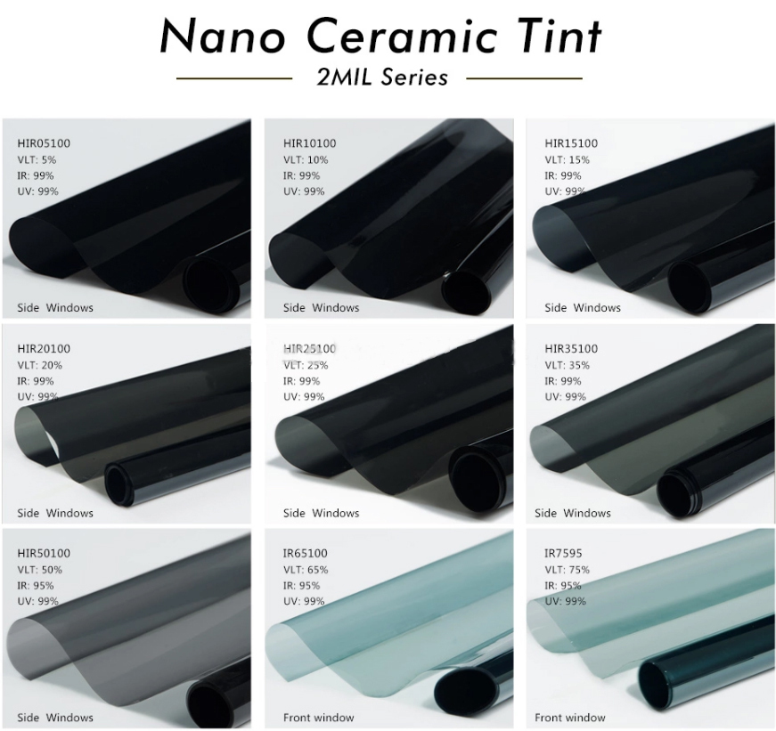76cmX300cm IR100% Nano Ceramic new Film Super Quality High Heat Resistant Car Side Glass Solar Tint 2025 Window Films Protective