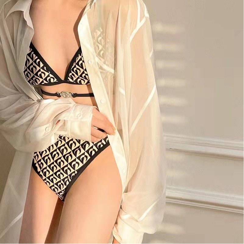 designer bikini maillot de bain bathing suit Bikini set Polyester Floral High Waist Sports Sashes Scrunch Halter Low back Sexy beach cover up women sw