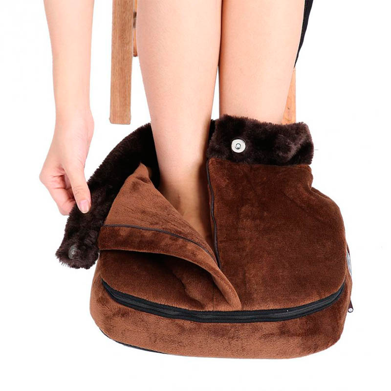 US EU Electric Heated Foot care Warmer Heater V Unisex Feet Massager Big Slipper Heat Warm Massage Shoes