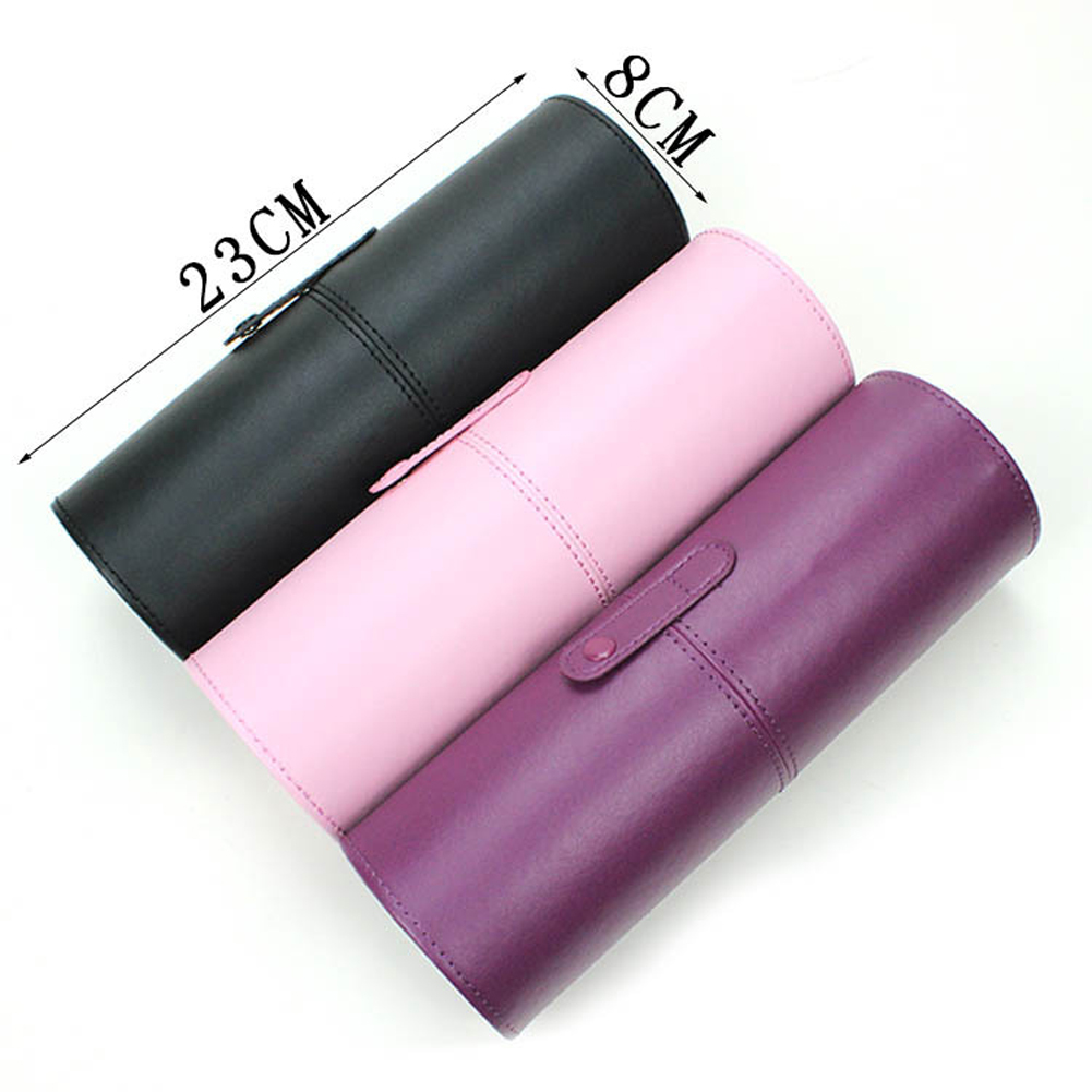 b PU Make Empty CM Leather up Brush Container Bag Holder Travel Cosmetic Brushes Pen Case Storage Organizer Makeup Tools es