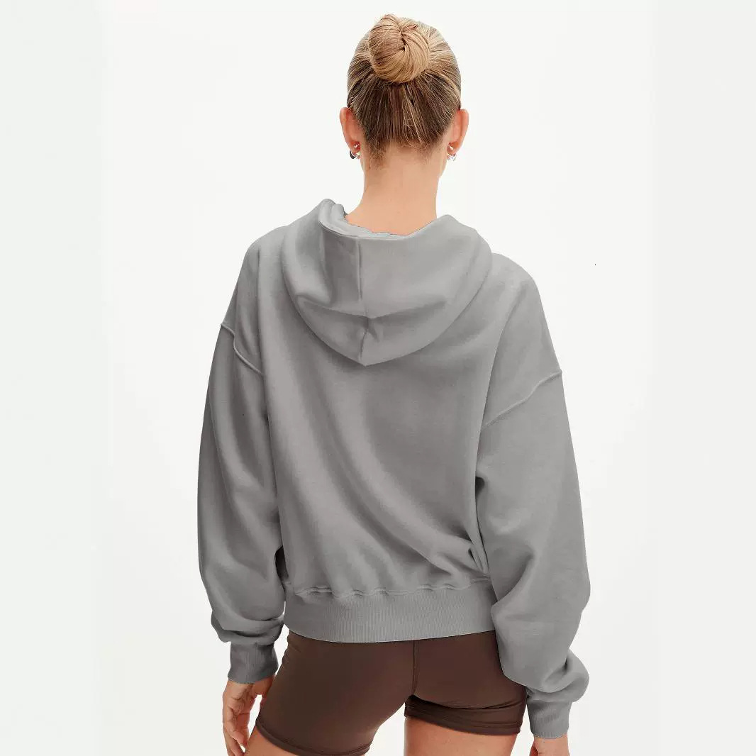 Designer Personalized Trendy Brand Half Zipper Fashionable Loose Hoodie Long Sleeve Top