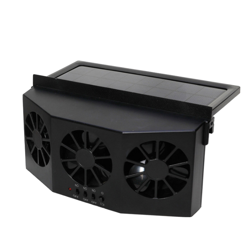 Portable Car Quiet Air Conditioner Solar Cooling Fan Auto Truck Vehicle Cooler Energy Saving