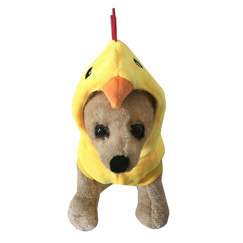New Yellow Pet Clothes Cosplay Chicken Style Dog Coat Small Puppy Jumpsuit Dogs Costume