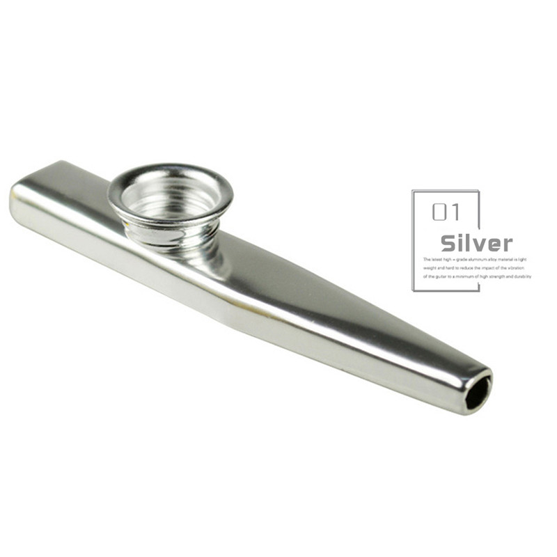 Metal Aluminum Alloy Light-weight Durable Portable Smooth Kazoo Harmonica Mouth Flute Kids Party Gift Kid Musical Instrument