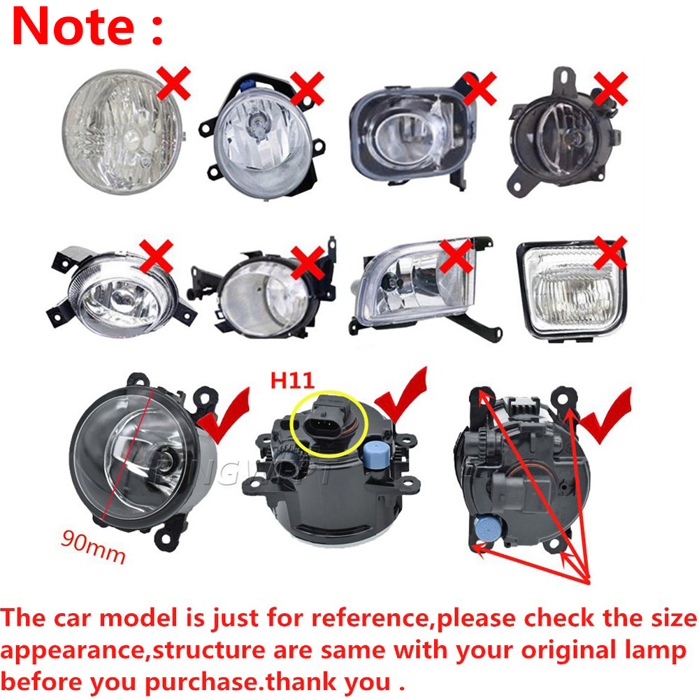 High Power 1 Pair led foglights For Ford Ranger 2005-2015 fog lamps H11 Car Halogen Fog Light Daytime Running Lamp DRL 12V
