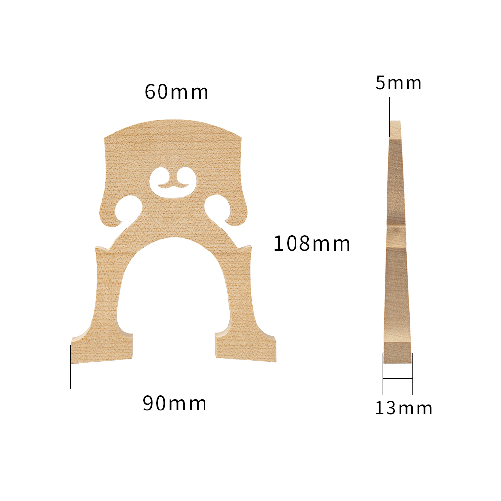 Standard Maple Cello Bridge Maple Bridge For Practice Use 2025 new 4/4 3/4 1/2 1/4 1/8 Cello Bridge