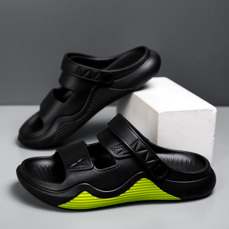 Summer Sandals slippers Mens Flat shoes slippers Grey Yellow Black suede slippers for external wear Beige Fashion Casual Shoes