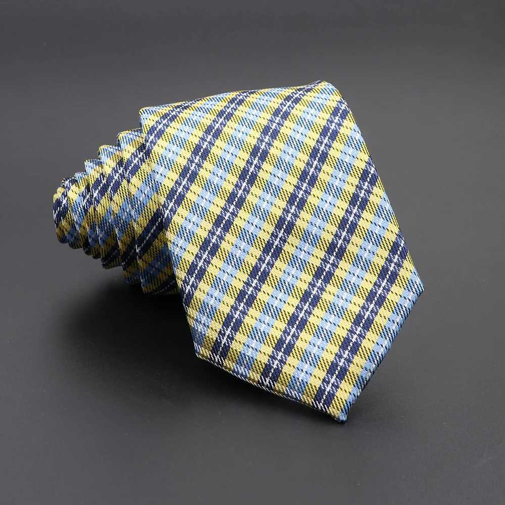 New Jacquard Woven Neck Tie For Men Classic Plaid Ties Polyester Necktie Wedding Busin Party Formal Neck Suit Tie AccoriesX241111