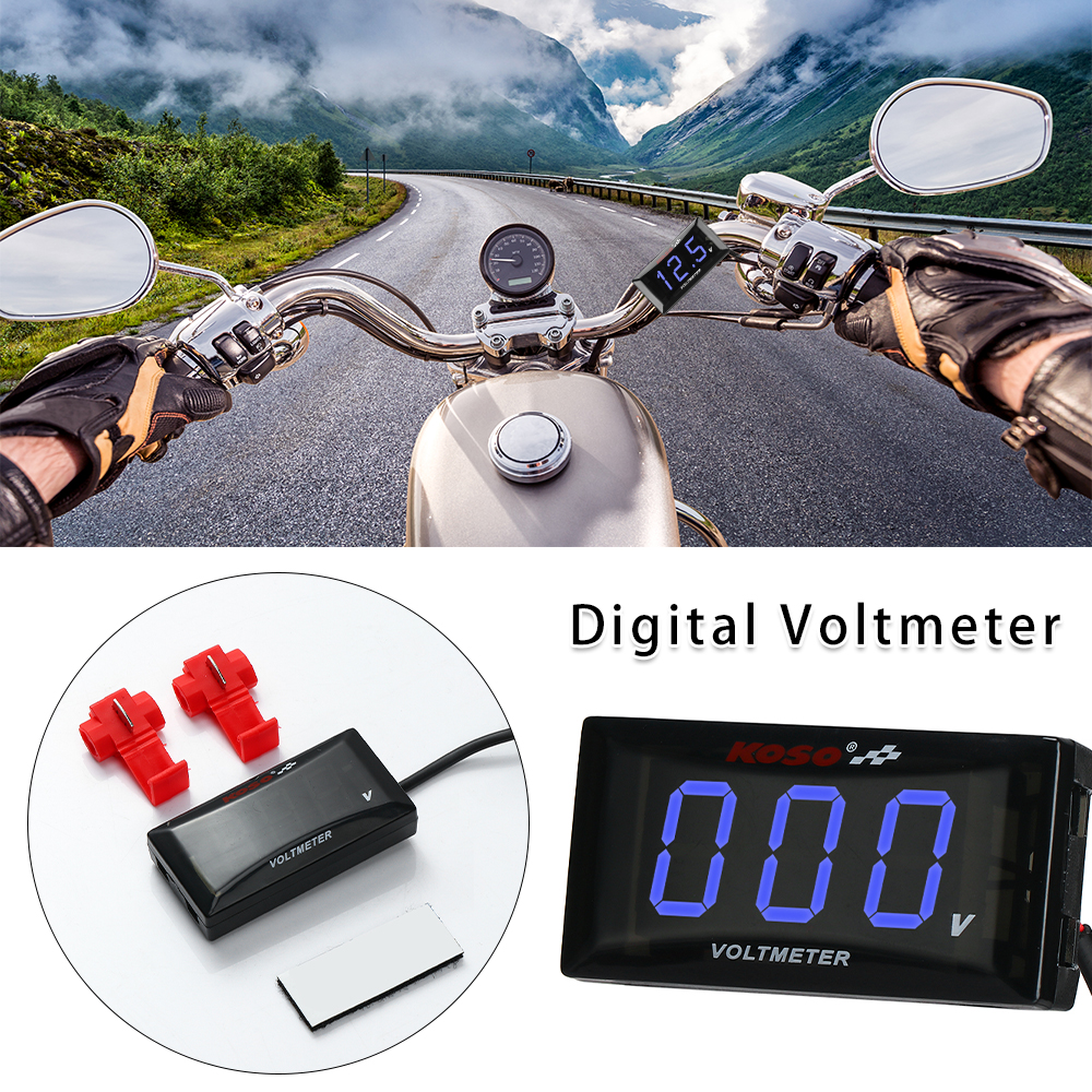 1PC Motorcycle Digital Voltmeter 056 Inch new LED Display Tester Panel Reverse Connection Protect Ammeter Volt Voltage 2025 Meter 12V-150