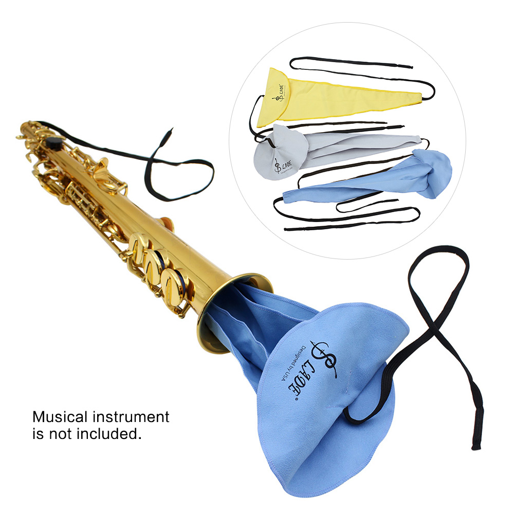 Alto Tenor Saxophone Cleaning Cloth Pull Through Ultrafine Fiber Material Cloth for Sax Inside Tube Strong Water Absorption