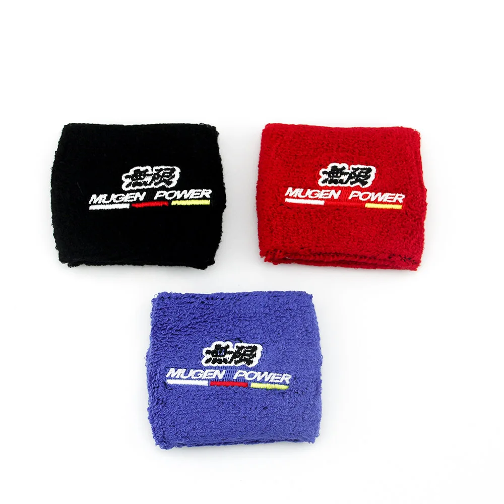 New MUGEN JDM Style Reservoir Brake Clutch Oil Tank Cap Socks Universal for all Cars Black Blue Red