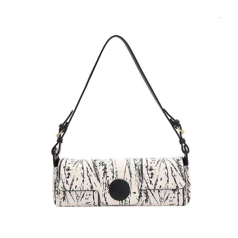 Original Fashion Niche Design Handbag Marble Texture High-End Baguette 2024 New Trendy Shoulder Bag Women Purses