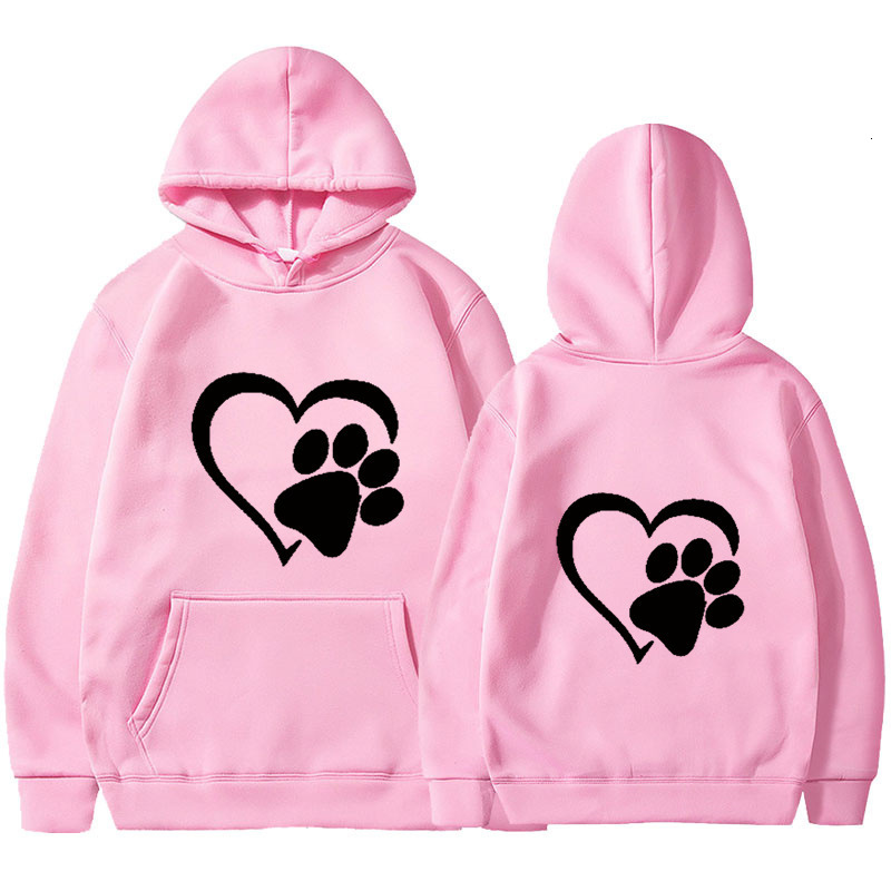 Designer Spring and Autumn Men's Cat Claw Love Couple's Hoodie Advertising Shirt