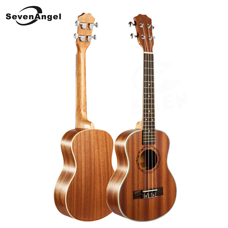 SevenAngel Ukulele MAHOGANY Hawaiian Guitar Rosewood Fretboard 4 Strings Electric Ukulele with Pickup EQ ABS Hemming