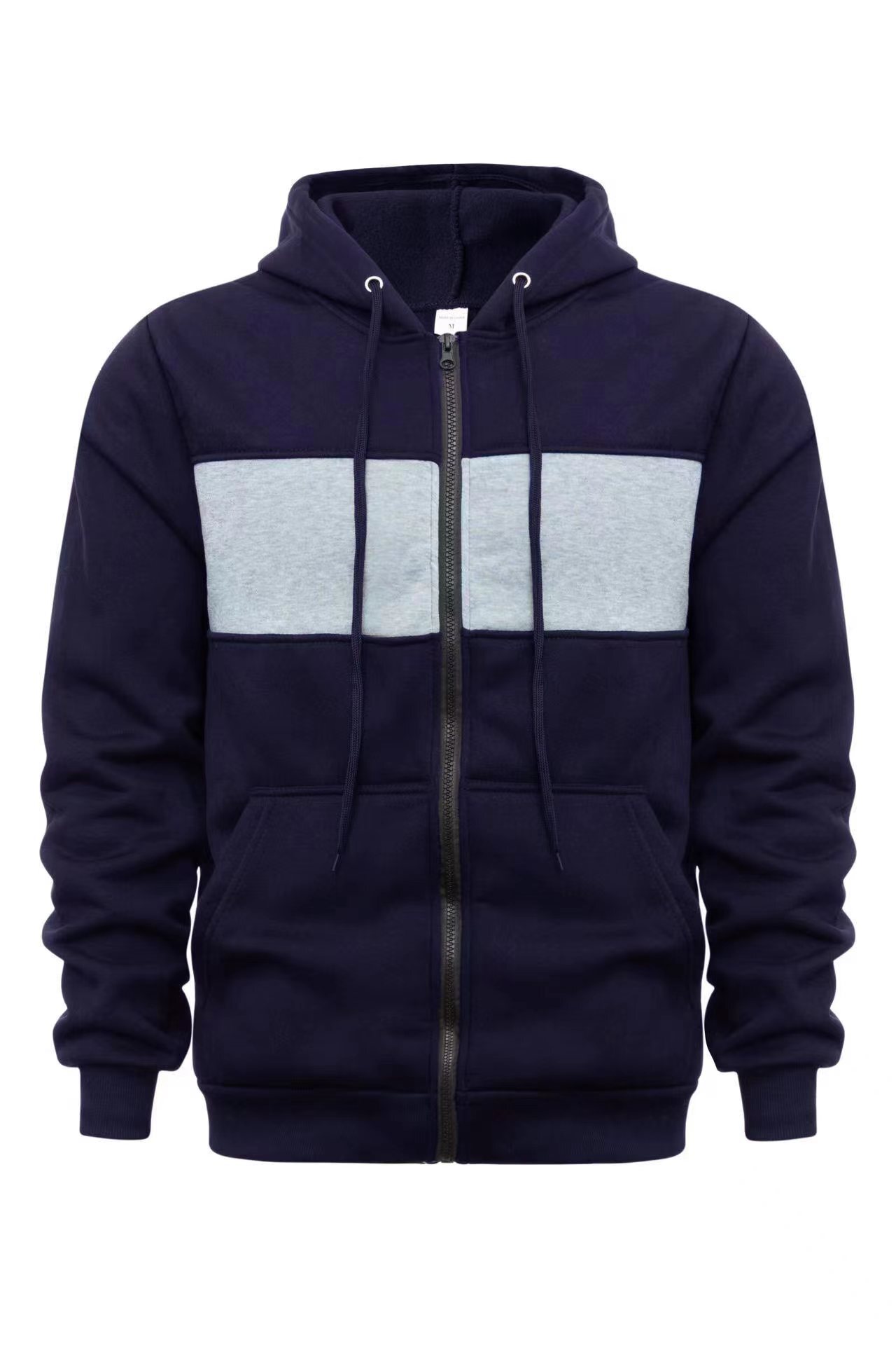 Designer's new style youth color matching slim fit casual sports hoodie top jacket men's