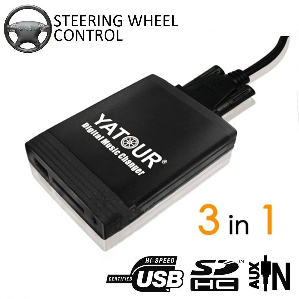 DOXINGYE Car USB SD AUX CD Changer Adapter Digital Music Car Mp3 Converter For Volvo HU-series C70 S40/60/80 V70 Interface