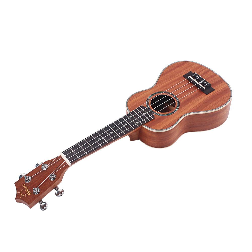 21 inch Four String Ukulele Zebra Mahogany Wood Ukulele Hawaiian Small Guitar Acoustic Sting Instrument electroacustica