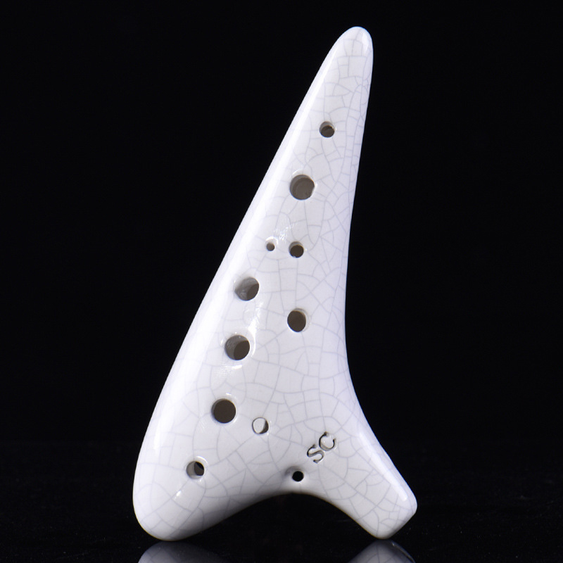 12-Hole Rice-Fired Soldering Grain Ocarina SC Tone Beginner Teaching Ocarina 12-Hole Sound Quality Ocarina with Bag