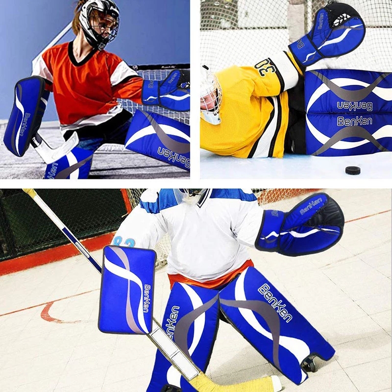 Benken Ice Hockey Goalkeeper Kneepads Breathable Protective Knee Pads Sports Protector Soft High-Quality Lycra Foam for Roller