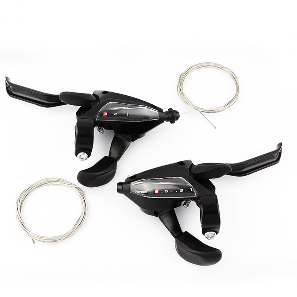 1 Pair EF500-8 Bicycle Derailleur Quick Changing Visual Window Black 24-Speed MTB Gear Shifter for Mountain Bike Accessories