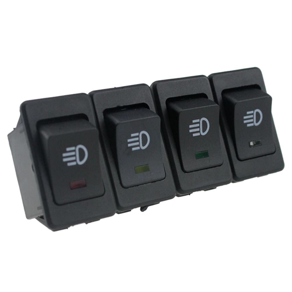 12V 35A 4 Pin Fog Light/Daytime Running Light/Head Light Switch Rocker Switch with LED Indicators for Car Truck Marine Dashboard