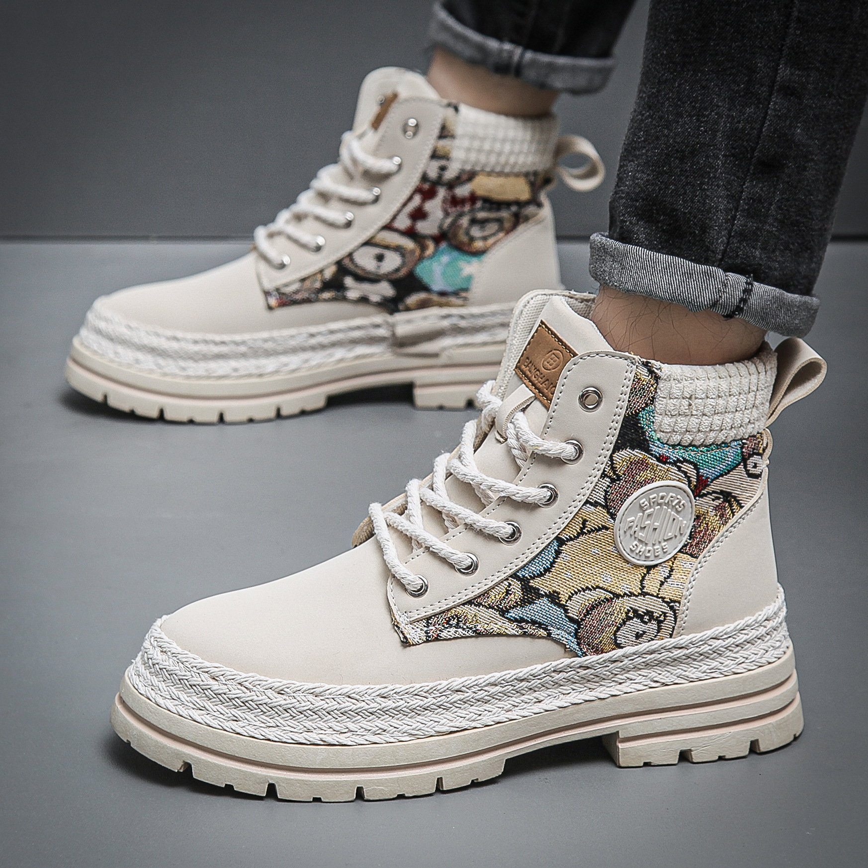 2025 Autumn Snow Boots New Men's Martin Boots Sports Shoes Outdoor Leisure Warm Men's Multi Functional Fashion Shoes