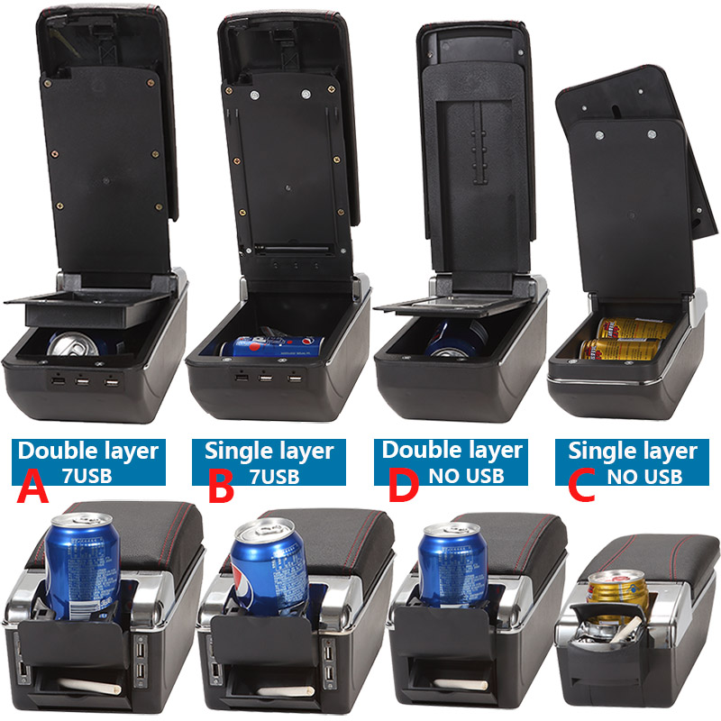 For Ford Fiesta Armrest box Interior details Parts special Retrofit parts Car accessories Center Storage box Car Armrest Arm