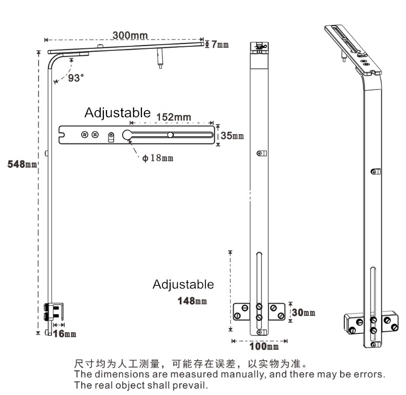 Universal Aquarium Light Accessories Aluminium Alloy Hanging Stand Holder Metal DIY Aquarium Lamp Stand Bracket