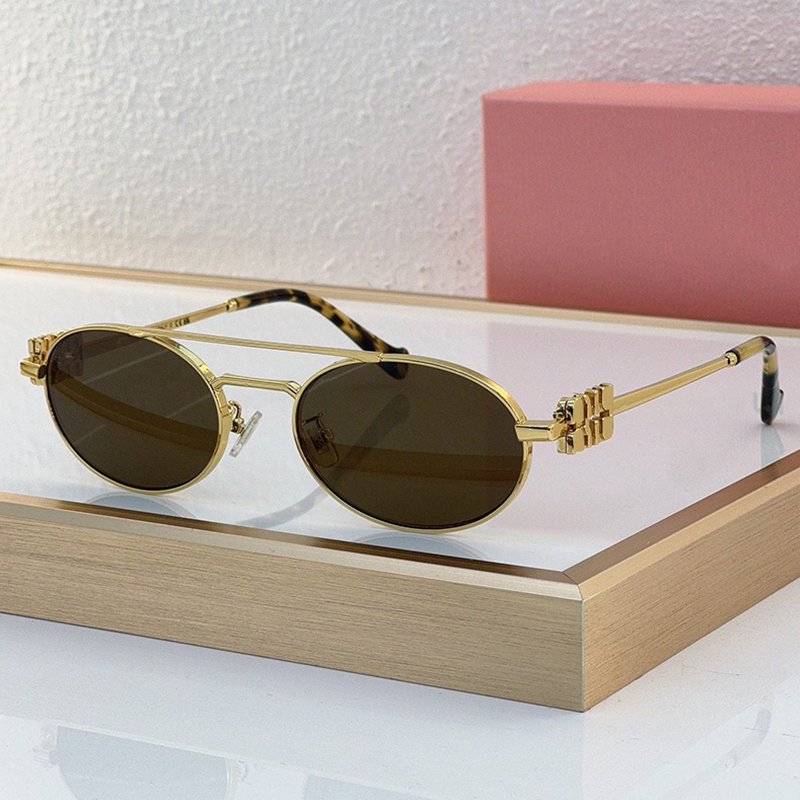 Metal Oval Sunglasses Womens Mens Retro 54ZS Designer Sunglasses Luxury Fashion Outdoor Goggles Anti-UV400 Protection Glasses