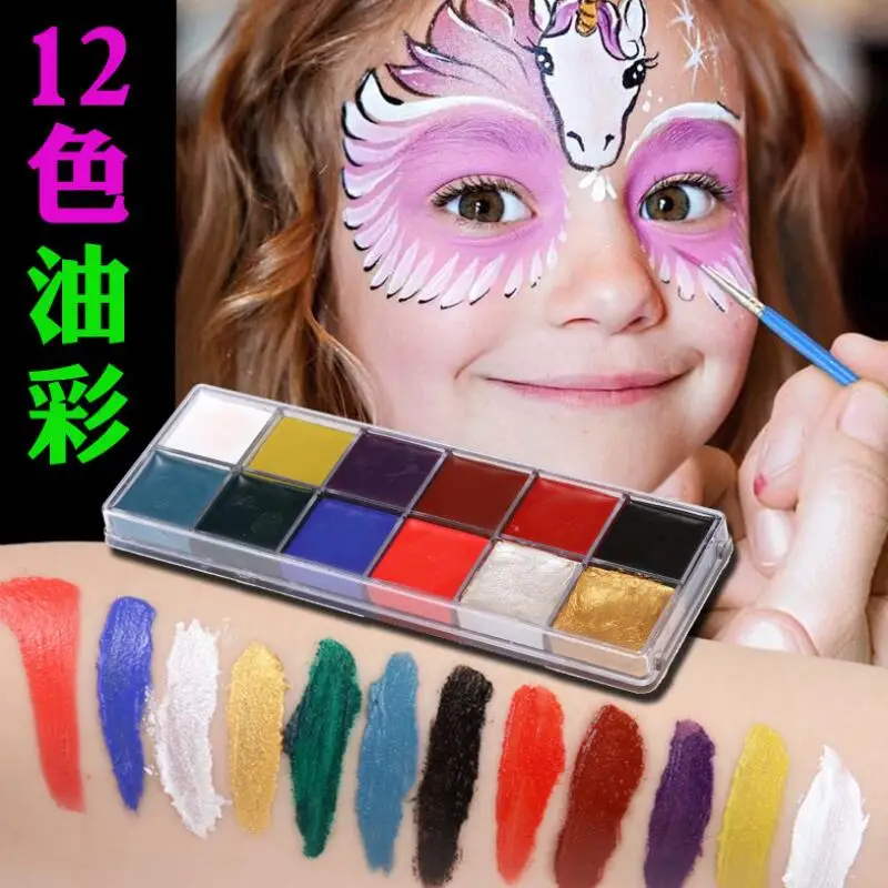 df Body Colors Art Face Painting Paint Oil Tattoo Makeup Cosmetic Bodypainting Halloween Party painting
