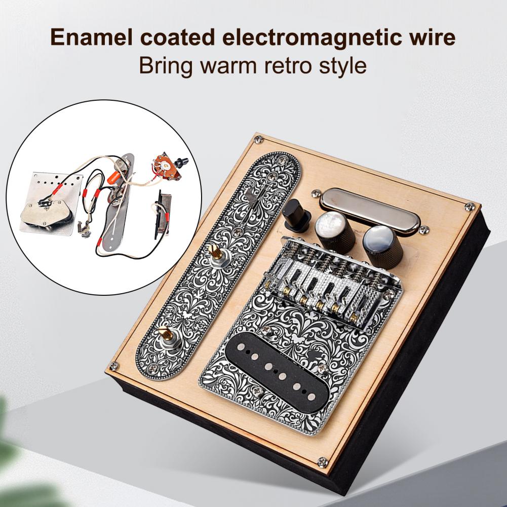 Bridge Board Pickup Mini Guitar Bridge new Board Metal Efficient 2025 Output Exquisite Chrome Telecaster Bridge Loaded Saddle Pickup